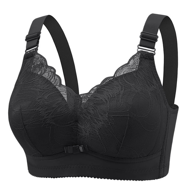 HUITKMM Bra Ladies' Lace Strapless Bra Comfortable Breathable Soft Sponge Cup Closure Side Adjustable Bra