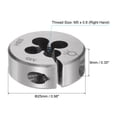 thumbnail image 2 of Uxcell 2 Pieces Round Threading Dies Metric M5 x 0.8 Thread Adjustable High Speed Steel Screw Die, 2 of 6