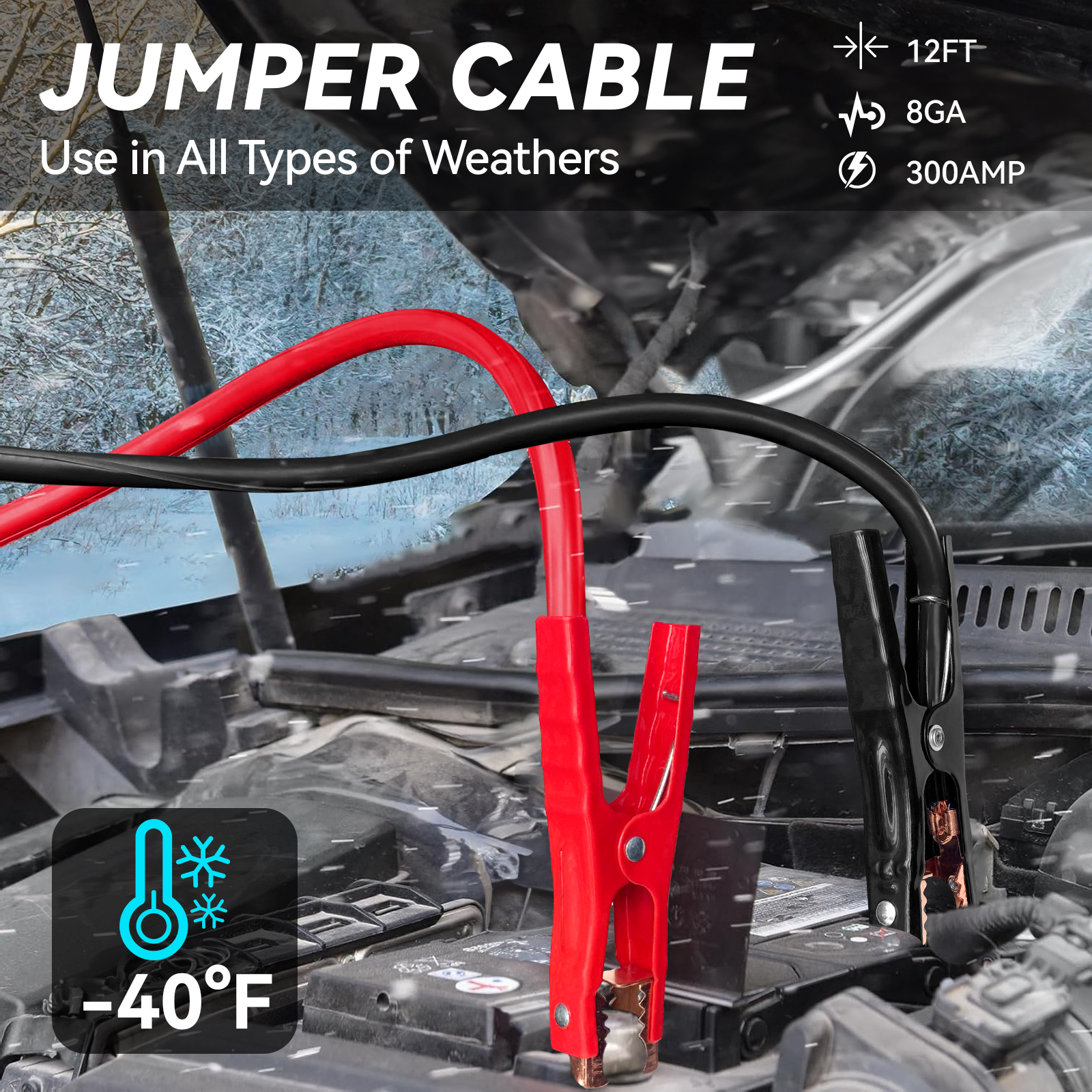 VCANENERGY 92-Piece Car Emergency Kit with Digital Air Compressor, Jumper Cables, First Aid Kit & Detachable Snow Shovel for Roadside Safety