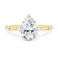 thumbnail image 2 of ESTE ORIGIN 2.00Ct Pear Cut Solitaire Moissanite Engagement Ring – Hidden Halo & Round Side Stones in 18K Yellow Gold for Women US 6.5, 2 of 8