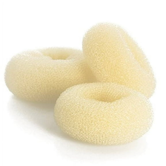 ifundom 3pcs Hair Donut Bun Maker Hair Ring Styler Maker Round Chignon for Women with Size S M L (Beige)