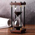 thumbnail image 1 of Hourglass,hourglass Timer,60 Minute Hourglass,hourglass Sand Timer,black Wooden Hourglass,for Home,d, 1 of 5
