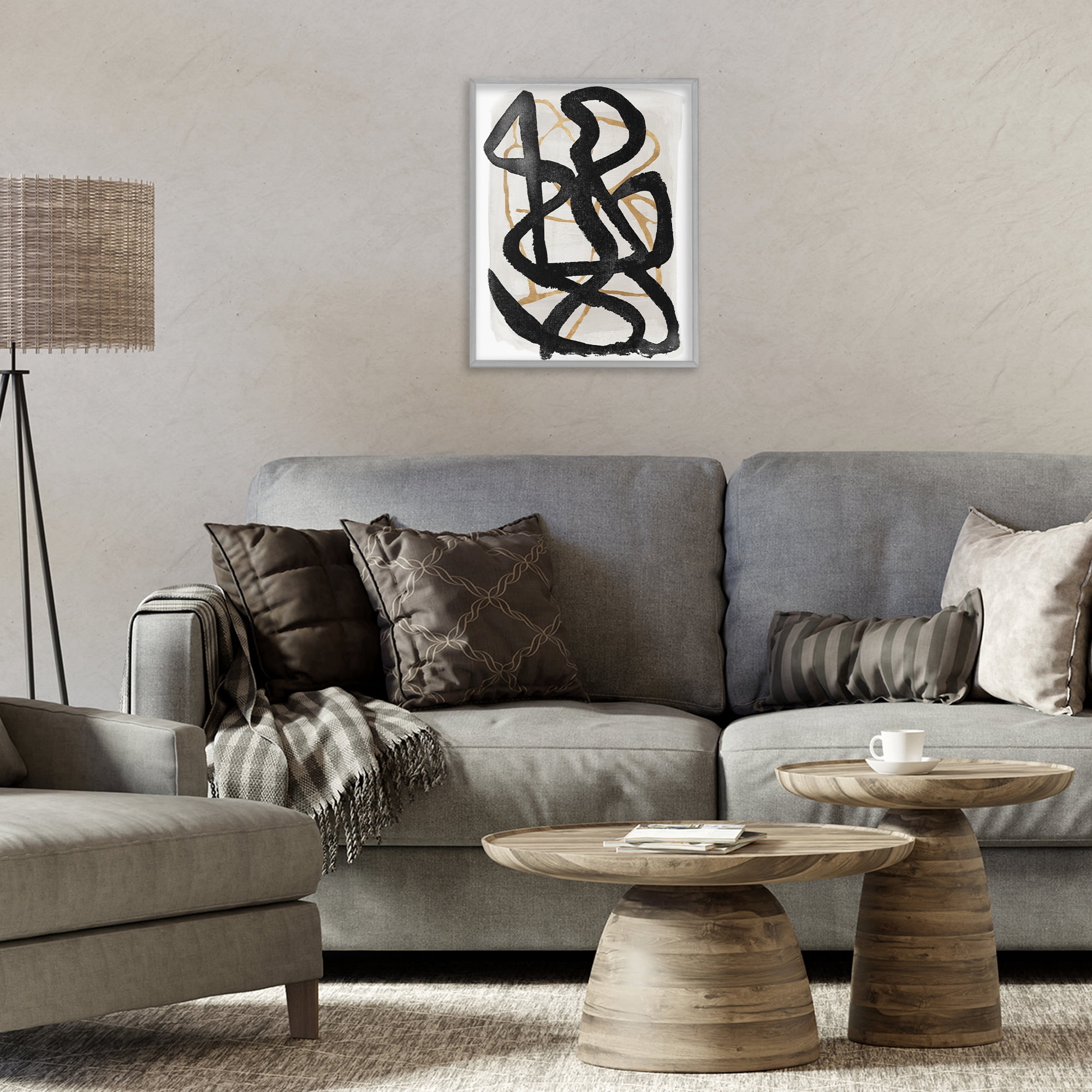 Stupell Industries Hindsight Black & Beige Gray Framed Giclee Art, design by Lucille Price