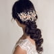 thumbnail image 2 of Peineta de perlas para novia, flor, pinzas para el pelo para boda, pasador de perlas con diamantes de imitación, tocado de boda, tocado para novias, mujeres y niñas, 2 of 7