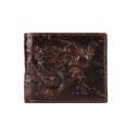 thumbnail image 1 of Tonnylam Cartera Corta Para Hombre Con Estampado De Dragón En Relieve De Piel De Vaca De Primera Capa Con Cera De Aceite, 1 of 5