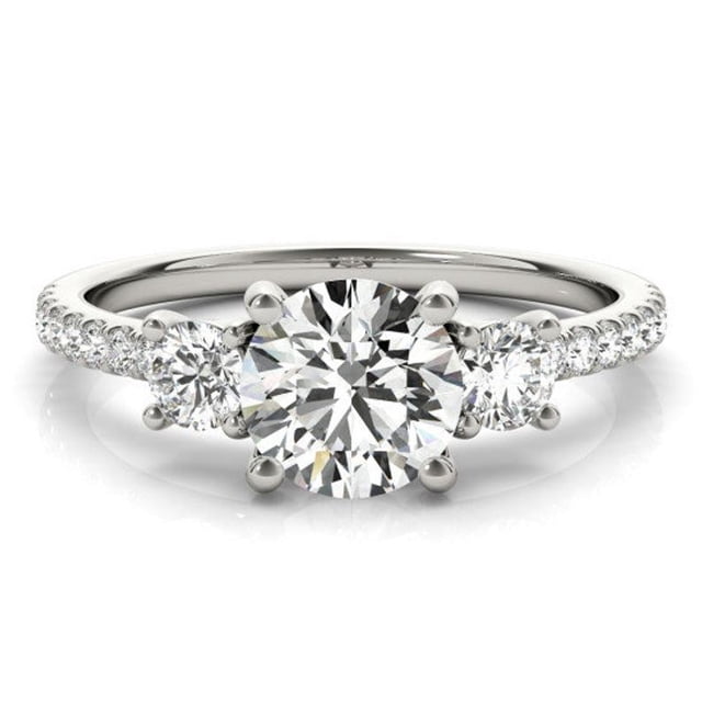 2.28 Ct Stunning Round Cut Diamond Engagement Rings for her Solid 950 Platinum