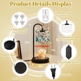thumbnail image 6 of Candle Warmer Lamp with Timer Dimmer Vintage floral seamless Spring flowers Blue white Chinoiserie Candle Lamp Warmer for Jar Candle with 4 Bulbs Gifts for Women House Warming Gifts, 6 of 8