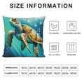 thumbnail image 5 of COMIO  Ocean Theme Sea Creature Beach Turtle Decorative Throw Pillow Case Cover, 5 of 5