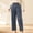 Blue, variant on Women's Stripe Pajama Pants Casual Elastic Waist Loose Wide Leg Lounge Bottoms Comfy Casual Breathable Everyday Wear