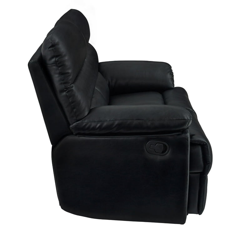 Relax A Lounger Bristol Recliner 2 Seater Loveseat Black Faux