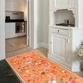 thumbnail image 2 of Balacho Cozy Bohemian Style Floral Design Faux Wool Area Rug, 2' x 6', Orange, 2 of 7