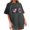 Gray#1, variant on Fartey 4th of July Oversize Shirts Women Cute American Flag Stars Graphic Tees Summer Short Sleeve Crew Neck Patriotic T-Shirt Fashion Y2K Tops Black L