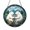 Acrylic 3.5 Inch, variant on Decorative Polar Bear Pair Glass Suncatcher Panel, Stained Glass Style Wildlife Window Hanging Art, Floral Ornament Accent