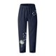 thumbnail image 4 of Pantalones estampados de bolsillo de algodón y lino sueltos casuales de verano para mujer Pantalones Pompotops  ulkah939036, 4 of 5