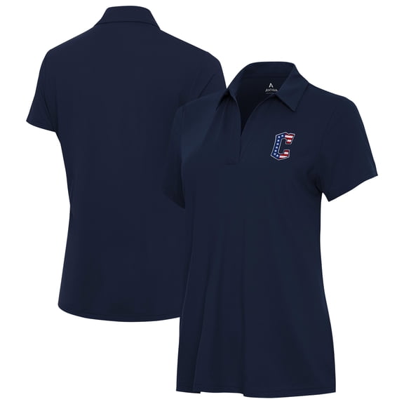 Women's Antigua Navy Cleveland Guardians Independence Day Patriotic Logo Era Polo