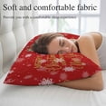 thumbnail image 5 of Red Christmas Pillow Covers, Linen Long Throw Pillow Case, Winter Deer Cardinal Berry Leaves Snowflakes Holiday Pillow Protector Decorative Cushion Cover for Living Room/Bedroom 20" x 30", 5 of 8