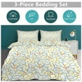 thumbnail image 5 of 3 Pcs Soft Bedding Set, Includes 1 Duvet Cover with Zipper And 2 Pillow Shams,Pattern with Tennis Rackets with Tennis Balls Queen(90"×90"), 5 of 8