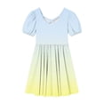 thumbnail image 5 of LIaqionyy Girls Dress Short Sleeve Skater A Line Sundress Kids Casual Stretchy Flowy Dresses Dancewear, 5 of 7
