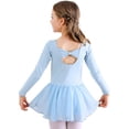 thumbnail image 3 of Gyratedream Toddler Girls Long Sleeve Sparkle Ballet Skirted Leotard Dance Dress Skirt Gymnastic Ballerina Outfit, 3 of 8