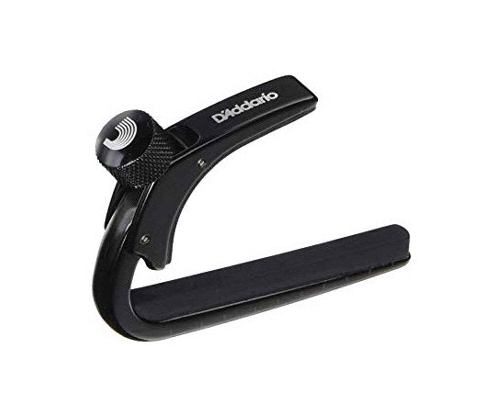 D'Addario Classical Pro Capo with Micrometer Tension Adjustment Mechanism for Classical Guitars (Black)