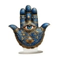 thumbnail image 3 of Signo de mesa de forma de la mano,Decoración de la mano de hamsa de adorno acrílico de mesa de mesa plana 2D,Central de carteles acrílico de la casa del hogar interior palma de la mano,Casa, 3 of 9