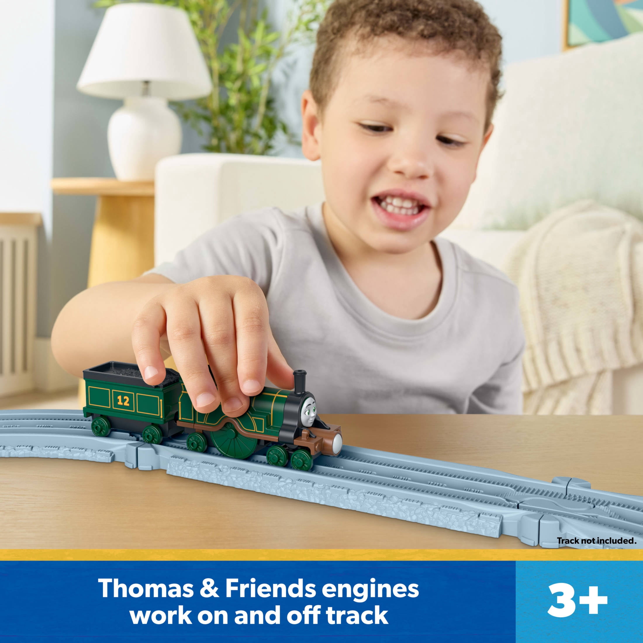 Thomas & Friends by Fisher-Price Die-Cast Emily Engine & Tender, Toy Train Set for Preschoolers