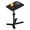 Black（No wheels）, variant on YYUAN Height Adjustable C-Shape Mobile Side Table - Ideal for Home and Office Use