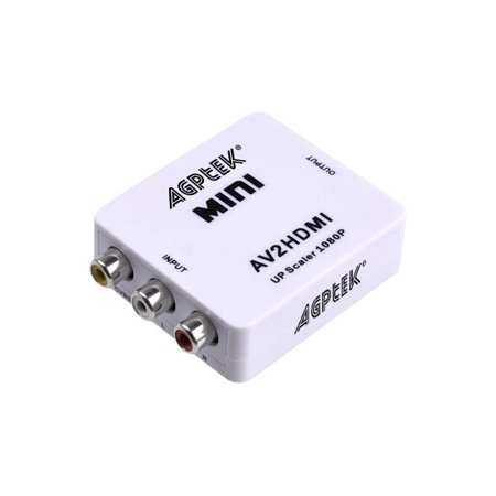 RCA To HDMI Converter – Upscale Composite AV Video To 720p/1080p, With Audio Support – Easy Plug & Play For Old DVD Players, Cameras & Consoles