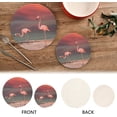 thumbnail image 4 of SKYSONIC Pink Flamingo Sea Pot Holders Trivets, 2 Pcs Heat Resistant Trivets,Summer Sunrise Cotton Thread Weave Mats for Hot Pads Pans Pot Bowl Teapot for Kitchen Decor, 4 of 7