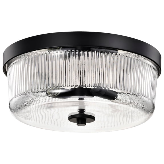 Nuvo Lighting 60/8608 Grayson 2 Light 14" Wide Flush Mount Bowl Ceiling Fixture - Black