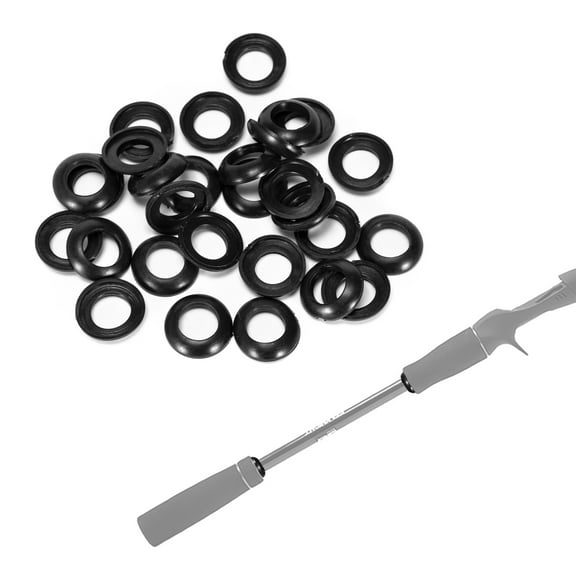 50pcs PVC Rubber Winding Check Ring Fishing Rod Building Components for Fly Spinning Casting Rods