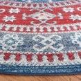 thumbnail image 3 of Safavieh Kazak Caymen Geometric Area Rug, Red/Blue, 6'7" x 6'7" Round, 3 of 10