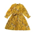thumbnail image 4 of Yidarton Girls' dresses 2022 autumn new Korean version of the print long-sleeved children's princess dress 6-7Y, 4 of 8
