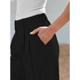 thumbnail image 5 of MOSHU High Waisted Work Pants for Women Casual Wide Leg Dress Pants Business Office Trousers with Pockets, 5 of 7