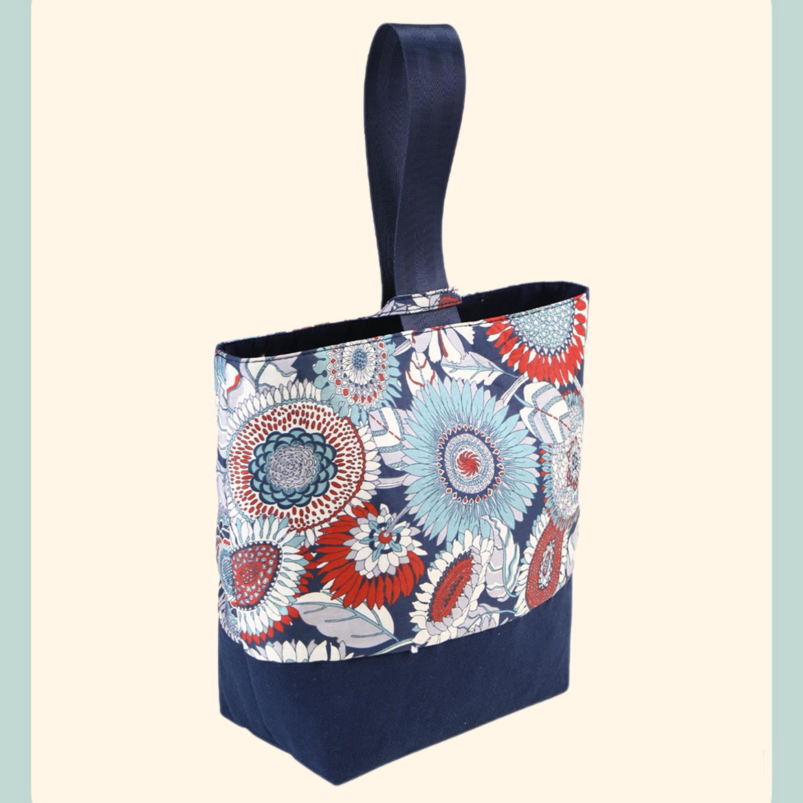 amagogo Yarn Bag for Crocheting Storage Drum Stylish Portable Yarn Organizer Knitting Tote Bag for Household Travel Knitting Supplies