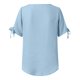 thumbnail image 5 of Fiudx Camisetas para Mujer Moda Mujer Cuello En V Sling Tops Casual Manga Corta Blusa Camisetas, 5 of 7
