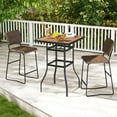 thumbnail image 4 of Gymax 27.5 Inches Patio Bar Table 1.5'' Umbrella Hole Metal Frame for Garden Outdoor, 4 of 10