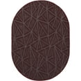 thumbnail image 1 of Indoor Outdoor custom size area rugs made in USA pattern Geometrical comes in Ten colors and Nine shapes rectangular,round,square,runners,oval,octagon,half round - Burgundy, 6' x 9' Oval Area Rugs, 1 of 1