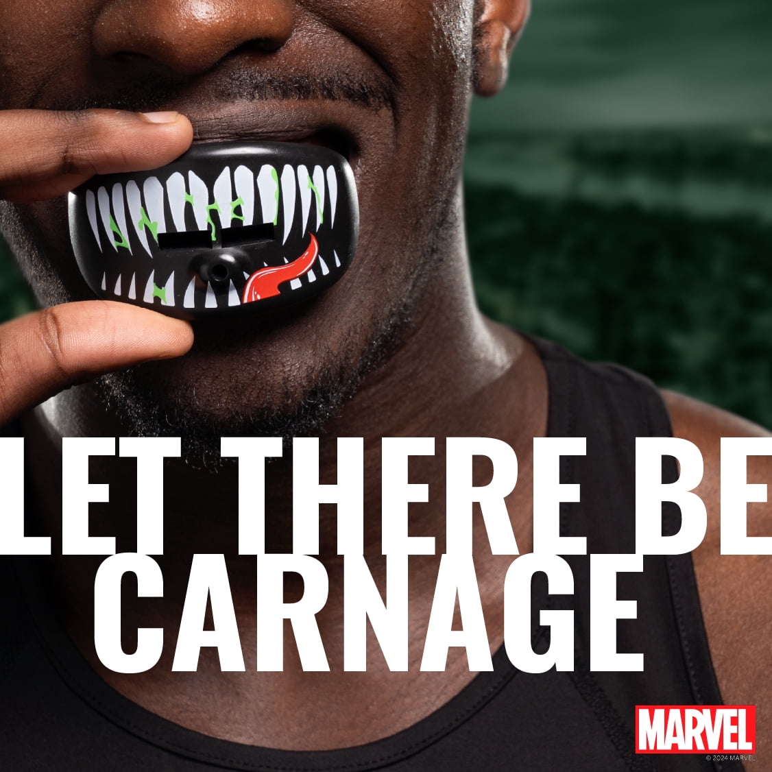 Venom Lip Guard, Football Mouth Guard with Detachable Strap