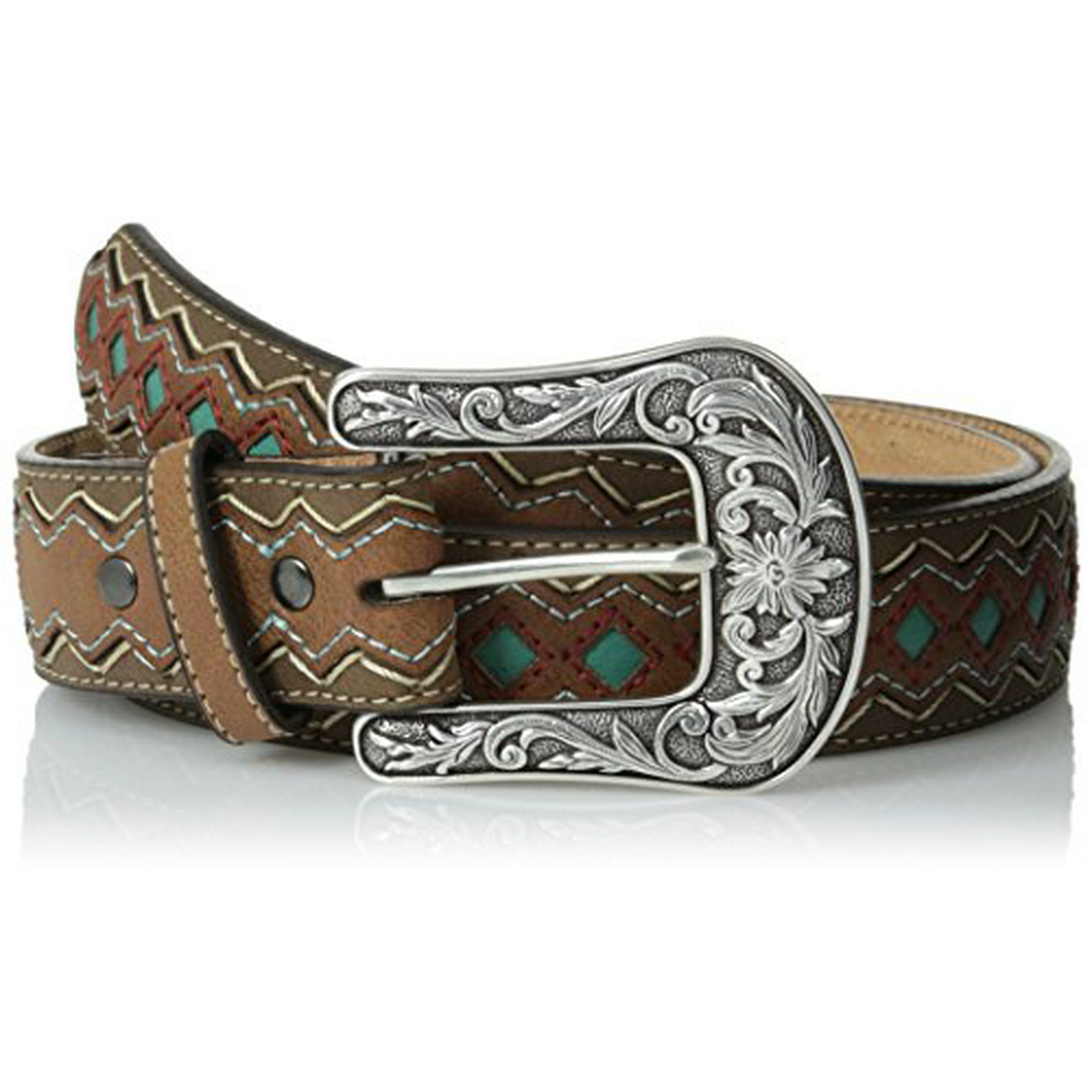 Ariat A1518202-M Ladies 1.50 in. Zip Zag Stitched Diamond
