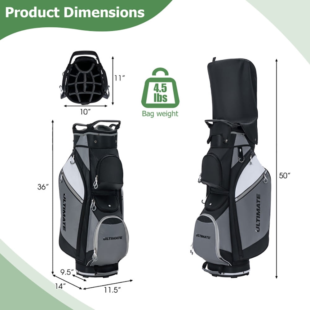 Yardi Yard 14-Way Golf Cart Stand Bag with Waterproof Rain Hood, Lightweight Golf Stand Bag for Men & Women,Multiple Pockets, Lightweight & Durable