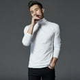 thumbnail image 4 of MYG T-Shirt Décontracté Slim à Col Roulé Manches Longues pour Hommes Couleur Unie, 4 of 9