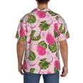 thumbnail image 6 of Picia Dragon Fruits Men's Linen Shirts Short Sleeve Cuban Beach Shirts Casual Shirts Button Down Shirt for Men Beach Summer Wedding Shirt-4X-Large, 6 of 7