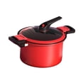 thumbnail image 4 of Olla de baja presión para cocinar, cubierta de vidrio estable con tapa, olla para cocinar , olla para estofado a presión para té, Pasta y rojo, 4 of 7