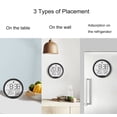 thumbnail image 3 of Lancoon LCD Digital Small Clock with Temperature & Humidity Thermohygrometer Magnetic Design Desktop Hanging 3 Types of Placement 12/24 Hour Calendar for Home Kitchen Office, 3 of 4
