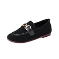 thumbnail image 2 of Willtoo Women's Loafer Shoes, Faux Suede Round Toe Slip On Casual Flat Shoes, Comfort Office Casual Daily Walking Dress Footwear Comfortable Lightweight Loafer, 2 of 5