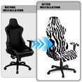 thumbnail image 5 of Xixirimido Gaming Chair Cover with Armrest Covers 3D Printed Stretch Removable Racing Computer Chair Slipcover Set Washable 4 Pieces, Zebra Stripe Black, 5 of 8