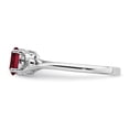 thumbnail image 4 of Sterling Silver Rhodium-plated Created Ruby Ring, 4 of 6