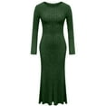 thumbnail image 4 of Summer Dresses for Women Loose Fit Women's Sleepwear Cozy Long Sleeve Dress Gifts for Mom Loungewear Womens Nightgown Blackish Green, 4 of 4