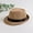 light brown, variant on SNNROO Men Women Straw Fedora Hat Trilby Cuban Sun Cap Panama Short Brim Floral Summer